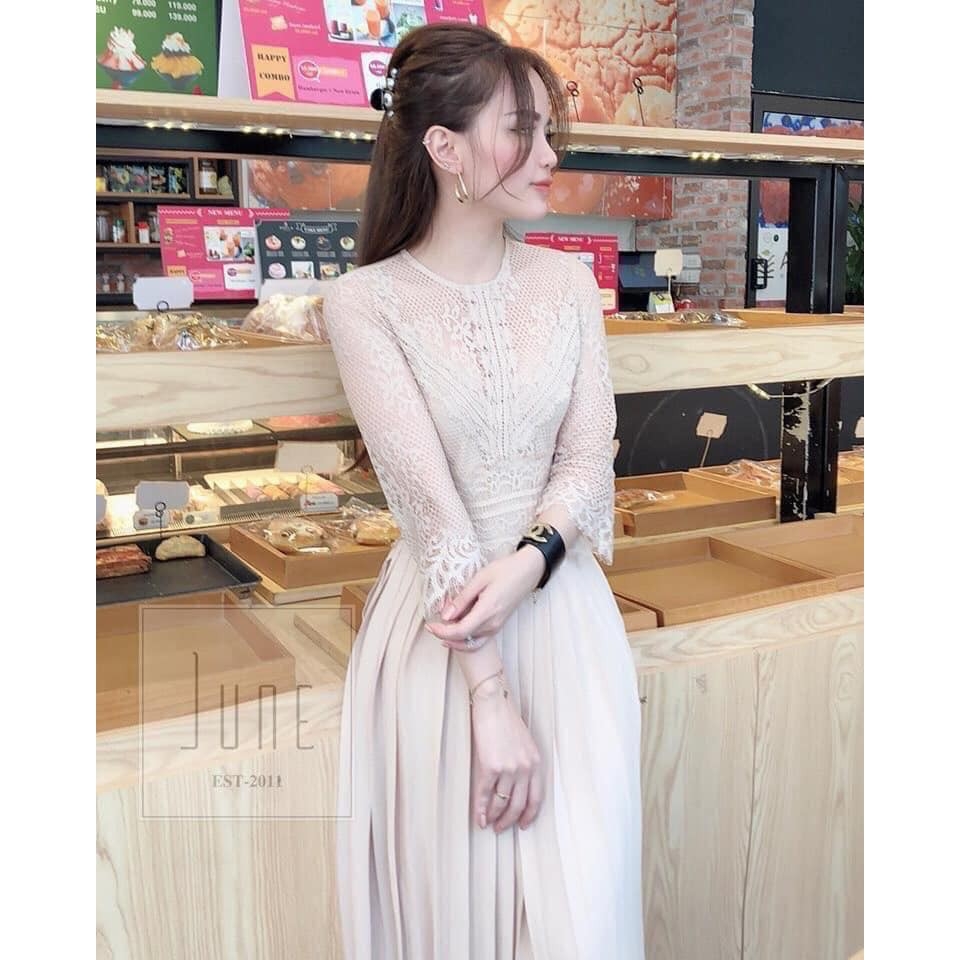Váy dáng dài đáp ren sang trọng Zara Auth New tag có sẵn 8741/028 8741028