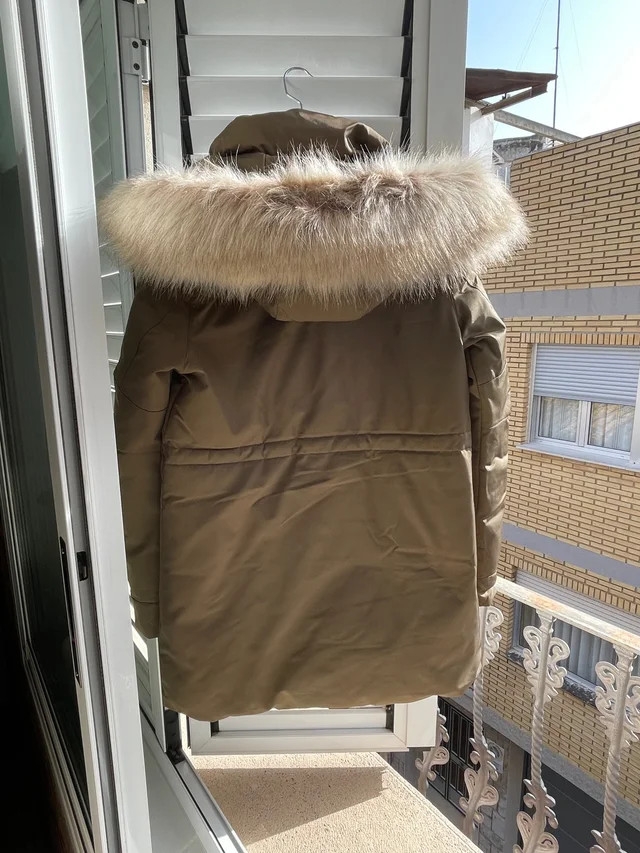 Áo khoác dáng dài chống nước có mũ, mũ/lông mũ có thể tháo rời, eo điều chỉnh Zara Auth New Tag có sẵn 0518/044 0518044