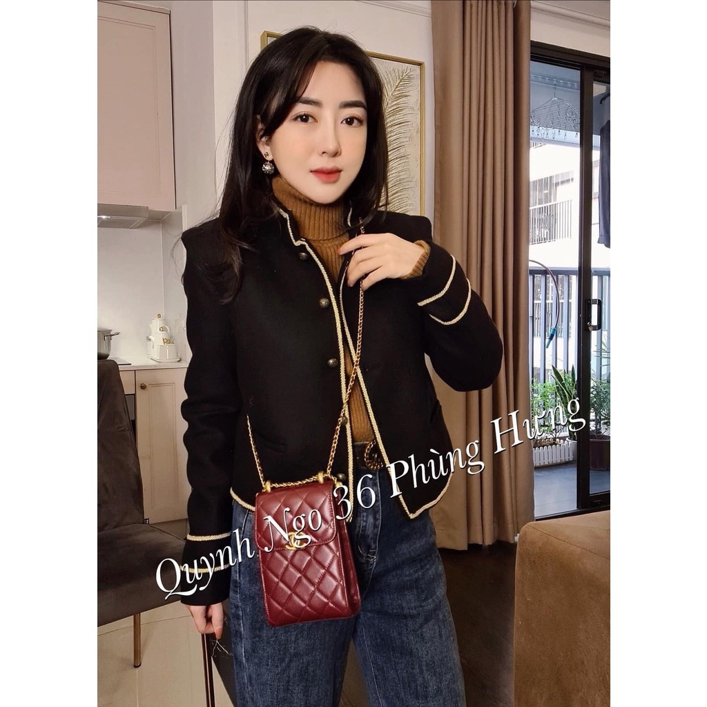 Áo khoác dạ blazer dáng ngắn Zara Auth New Tag có sẵn 2010/733 2010733