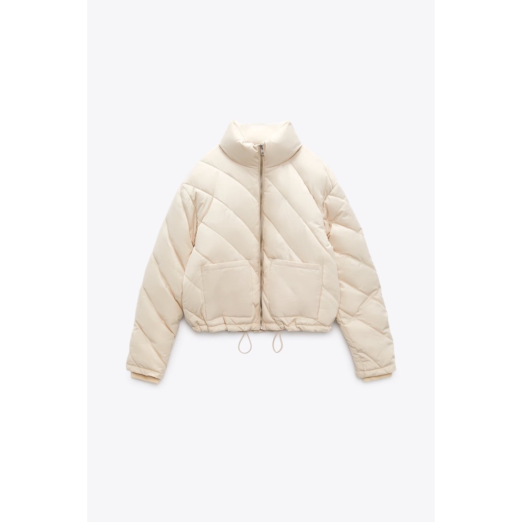 Áo khoác phao dáng ngắn túi vuông Zara Auth New Tag có sẵn 5854/236 5854236