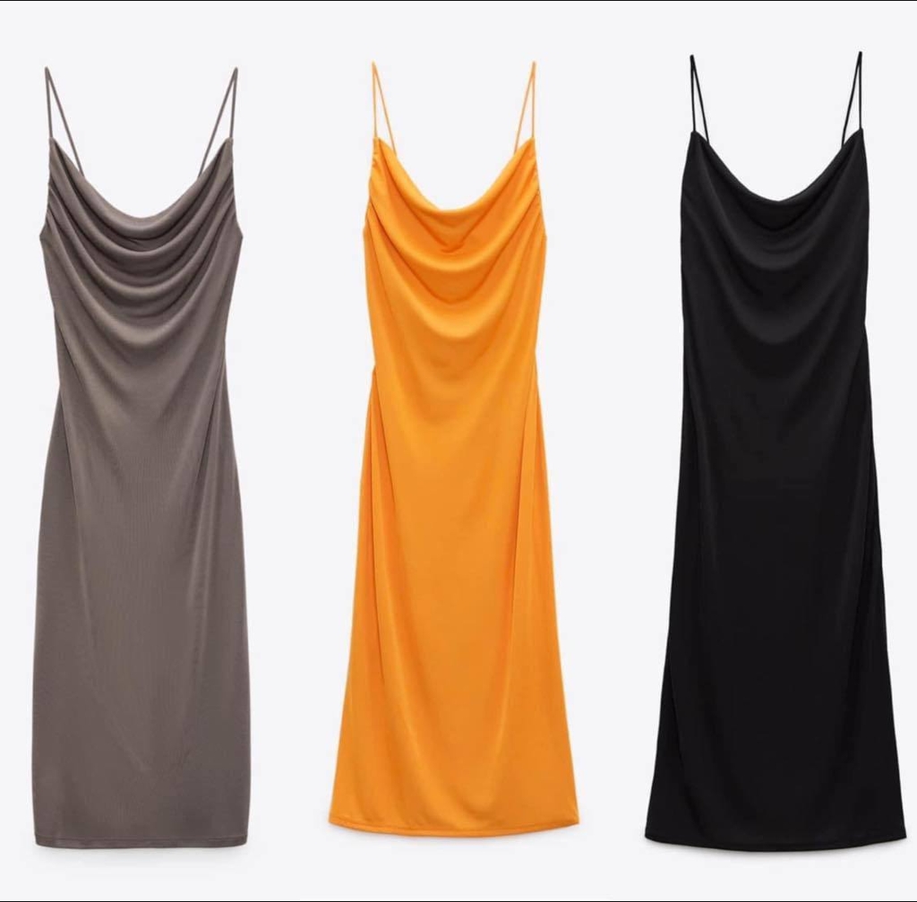 Váy cổ đổ dáng dài Zara croptop Auth new tag có sẵn 1165/098 1165098