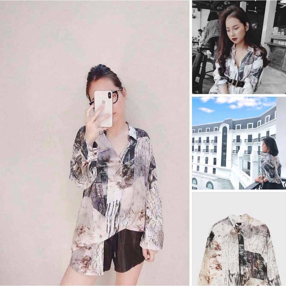Áo sơ mi Nam họa tiết đá Zara Auth New tag có sẵn 0072/278 0072278 (nữ mặc được)