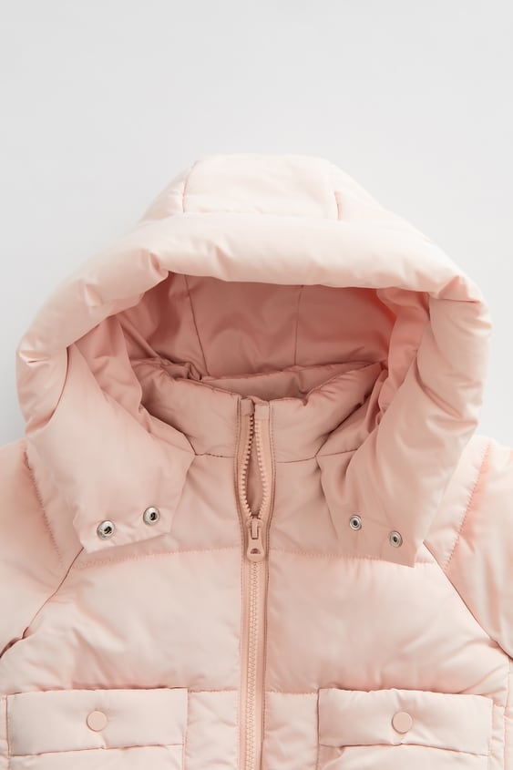 Áo khoác phao chống nước có mũ Zara Auth New Tag có sẵn 5644/567 5644567