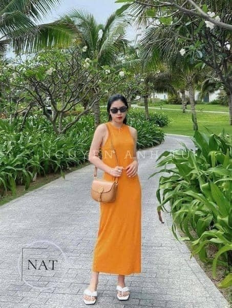 Váy thun dáng dài cổ tròn không tay Zara Auth New Tag có sẵn 1044/002 1044002 4174/902 4174902 bầu mặc được
