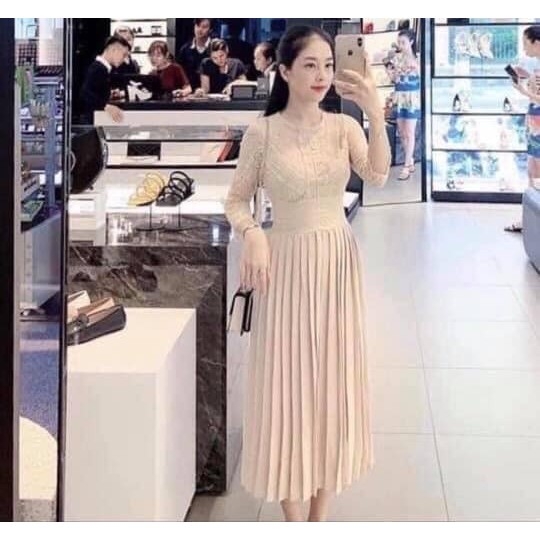 Váy dáng dài đáp ren sang trọng Zara Auth New tag có sẵn 8741/028 8741028