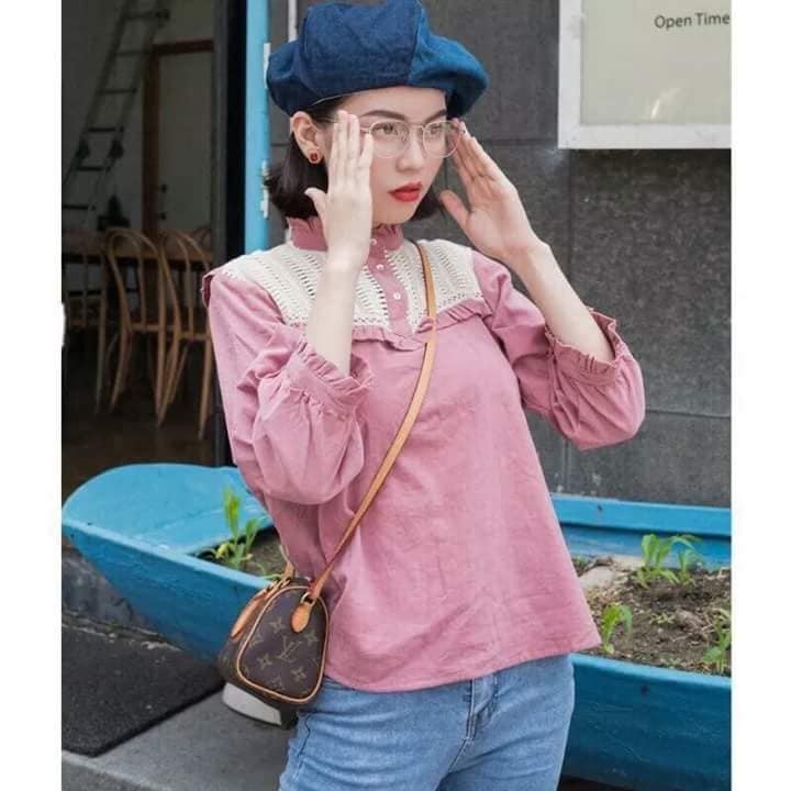 Áo kiểu hồng Zara Auth new tag có sẵn 7901/230 7901230