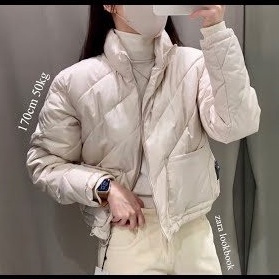 Áo khoác phao dáng ngắn túi vuông Zara Auth New Tag có sẵn 5854/236 5854236