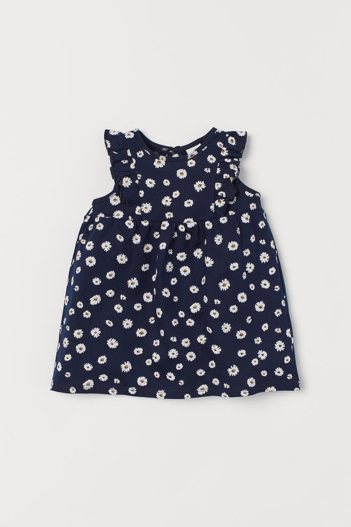 Váy cánh tiên họa tiết Daisy H&M Auth New Tag có sẵn 0928133004 Flounce-trimmed jersey dress
