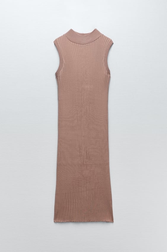 Váy thun gân dáng dài ôm sát nách Zara Auth New Tag có sẵn 7901/423 7901423