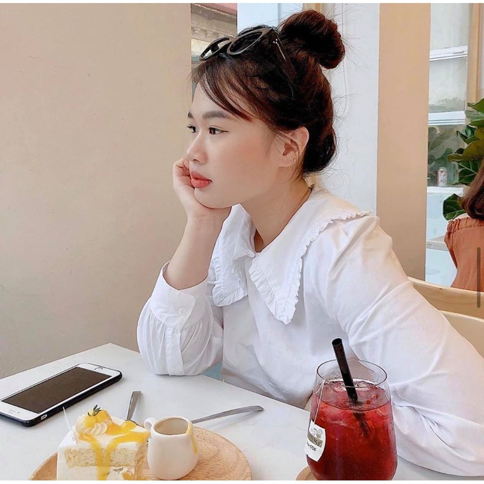 Áo cổ sen Zara Auth new tag có sẵn