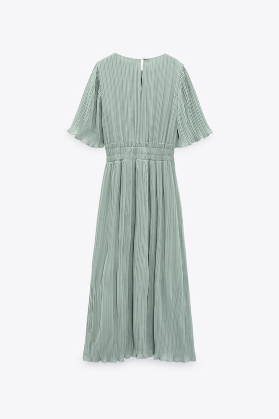 Váy dáng dài xếp ly tay lỡ Zara Auth New Tag có sẵn 8741/250 8741250