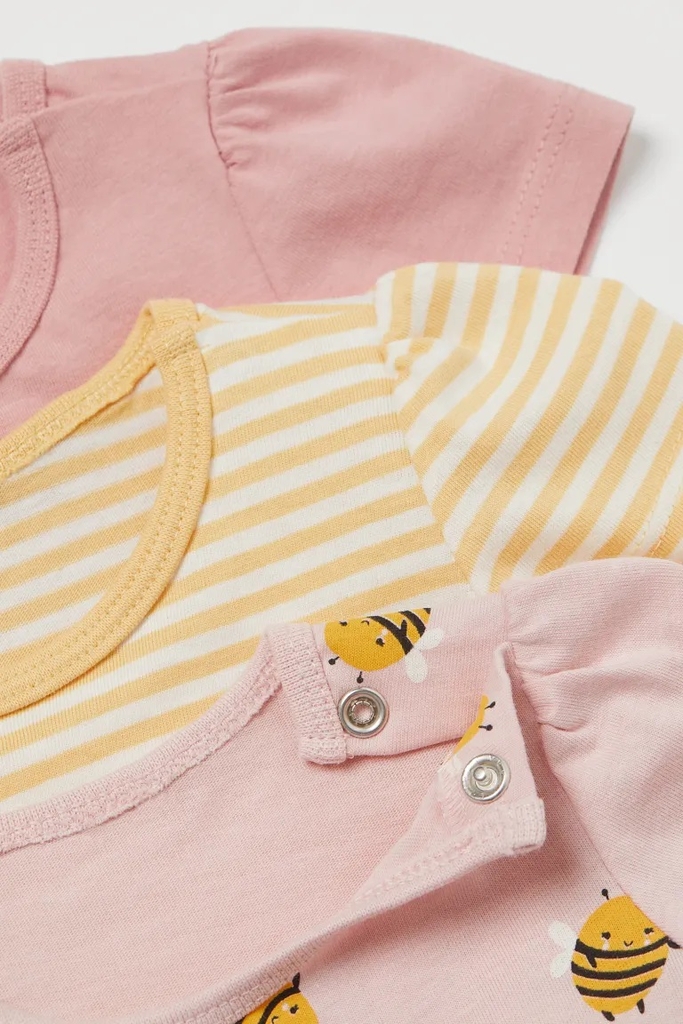 Set bộ cộc bé gái 6 món (3 áo, 3 quần) H&M Auth New Tag có sẵn 0727940007
