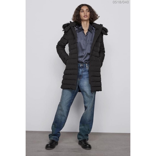Áo khoác mùa đông dáng suông dài Zara Auth New Tag có sẵn 0518/040 0518040