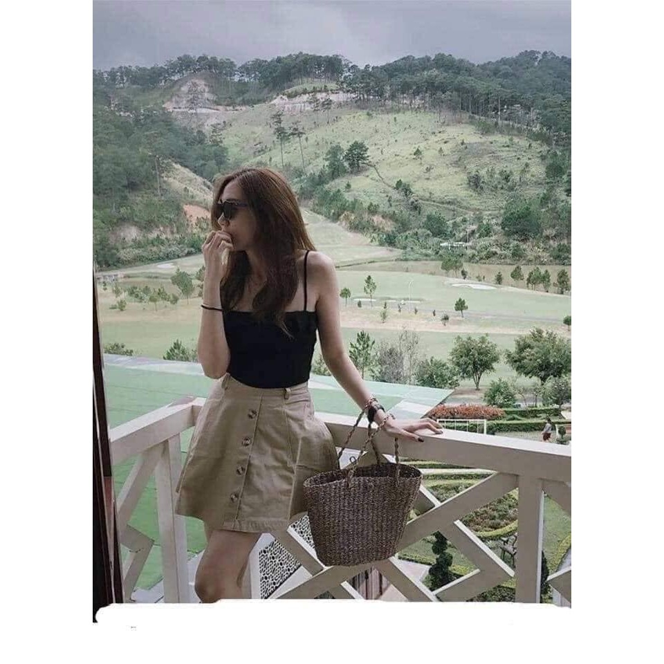 Áo croptop hai dây H&M Auth new tag có sẵn 0759871002