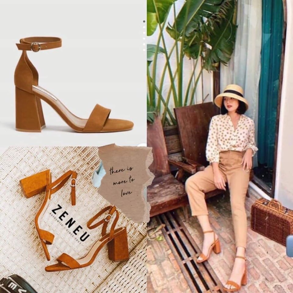 Giày sandal cao gót Pull&Bear Auth New Tag có sẵn 5606/011 5606011