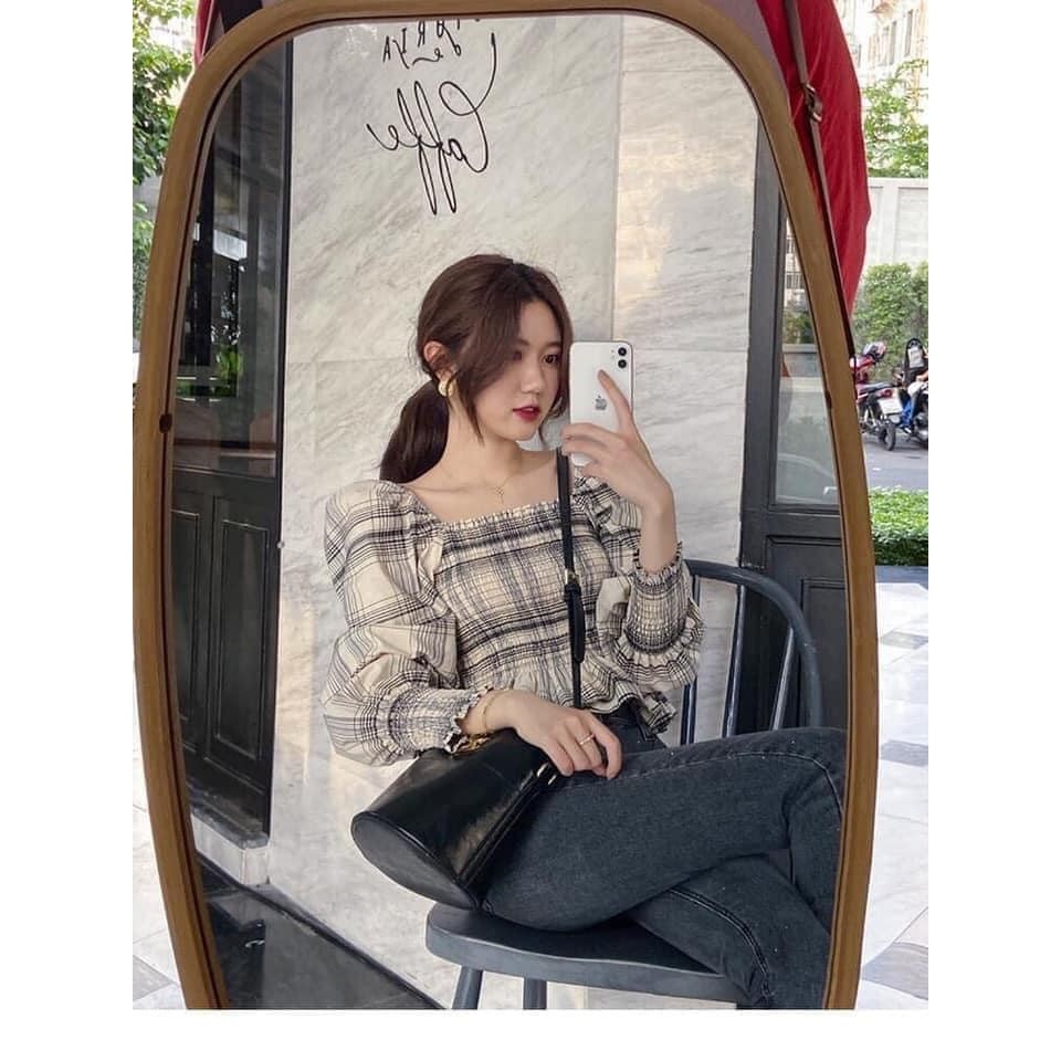 Áo kiểu kẻ Zara có sẵn auth new tag 3666/055 3666055