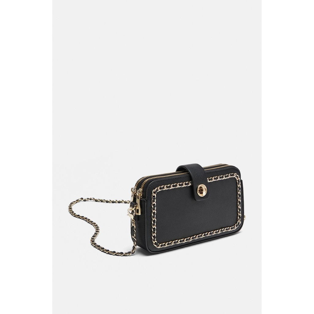 Túi hộp thời trang quai kim loại Zara Auth New tag có sẵn 6677/304 6677304