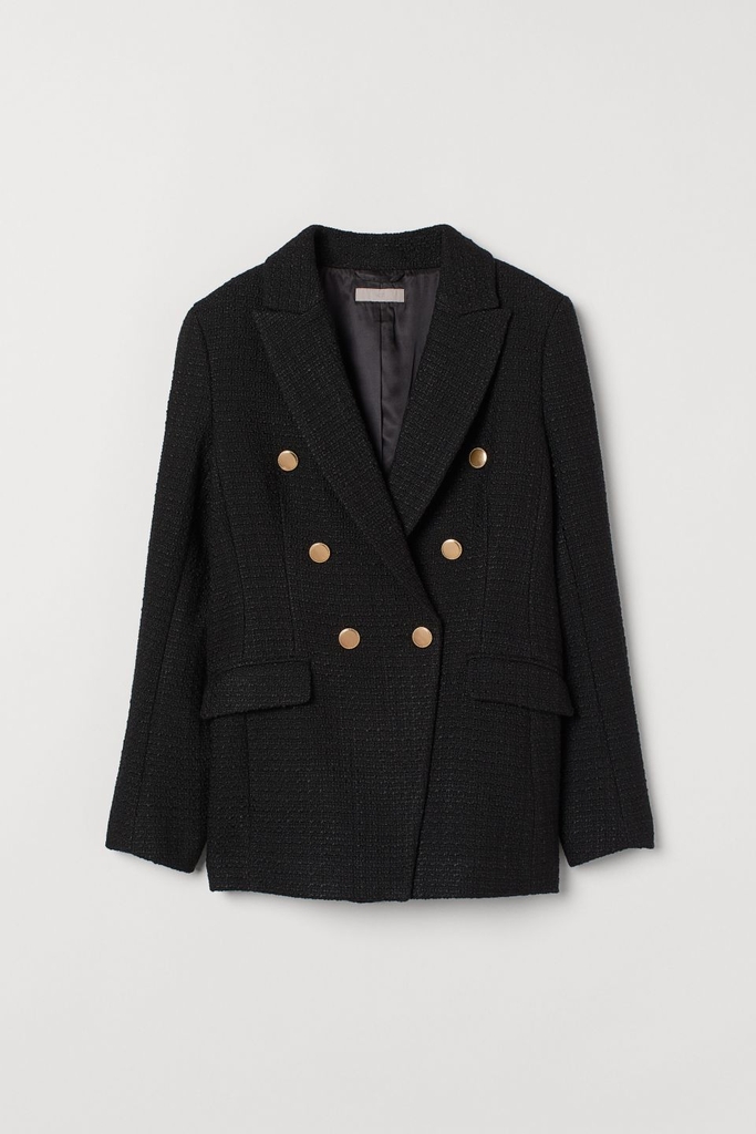 Áo blazer dạ tweed chiết eo dáng ôm H&M Auth New Tag có sẵn 0966292002