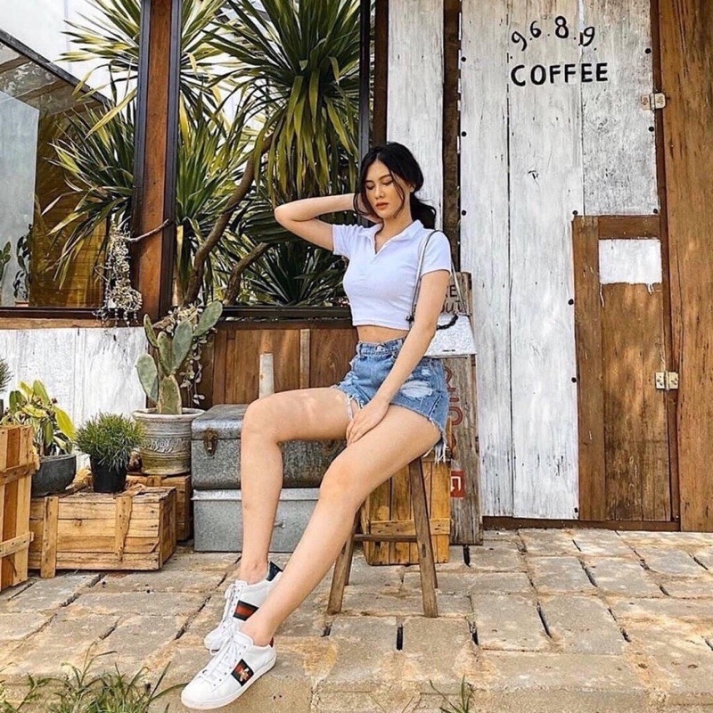 Áo phông cổ Polo form nhỏ Zara Auth new tag có sẵn 4424/807 4424807