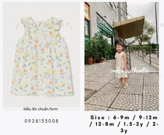 Váy cánh tiên bé gái chất liệu cotton Ruffle-trimmed Jersey Dress H&M Auth New Tag có sẵn 0928133008