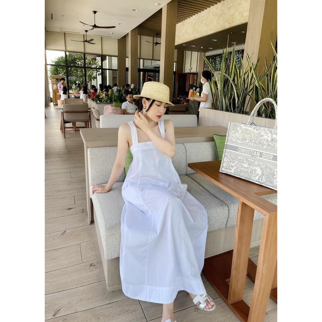 Váy dáng dài hai dây bản to Zara Auth New tag có sẵn 2504/210 2504210