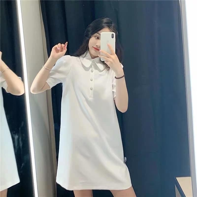 Váy suông dáng ngắn cổ polo Zara Auth new tag có sẵn 7788/312 7788312