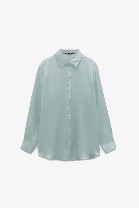 Áo sơ mi lụa dáng dài cổ Đức Zara Auth New Tag có sẵn 3666/061 3666061 7969/242 7969242