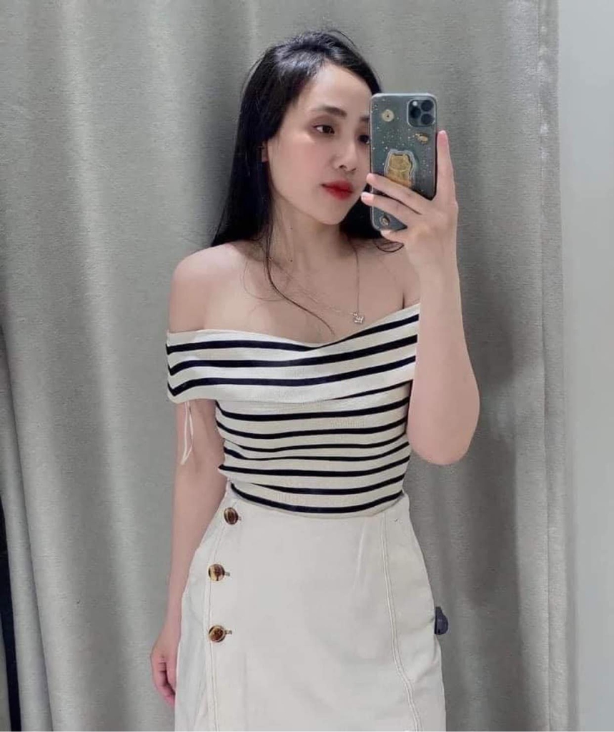 Áo quây trễ vai dáng ôm Zara Auth New tag có sẵn 3519/031 3519031