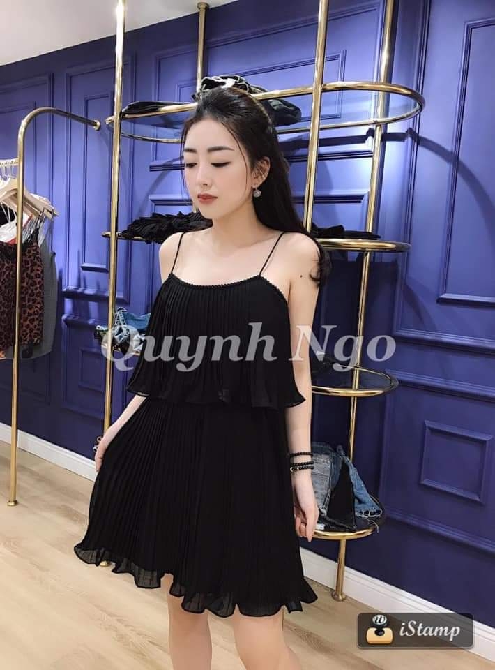 Váy 2 dây xếp ly tầng Zara Auth New Tag có sẵn 0881/129 0881129
