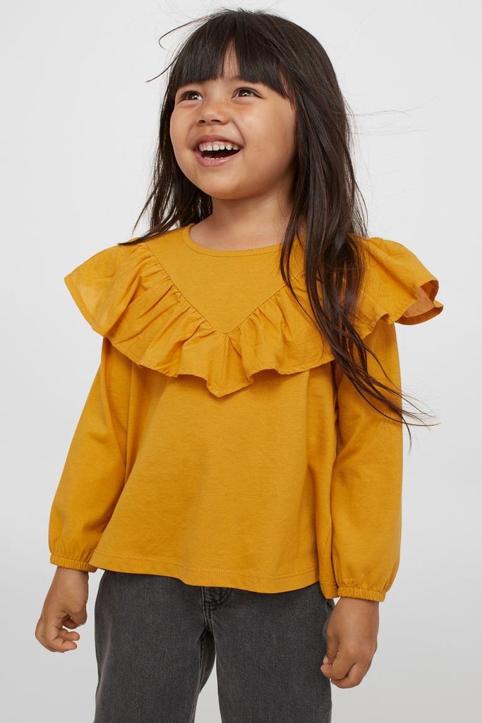 Áo blouse bé gái viền cổ H&M Auth New Tag có sẵn 0980885001