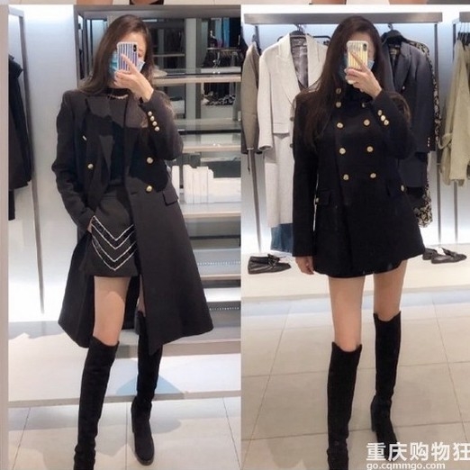Áo khoác Dạ cao cấp đính khuy dáng dài ZARA Auth New tag có sẵn 8560/744 8560744