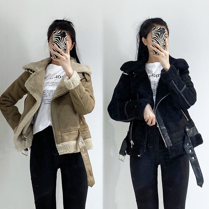 Áo khoác da lộn Zara auth new tag có sẵn 6318/226 6318226 6318232