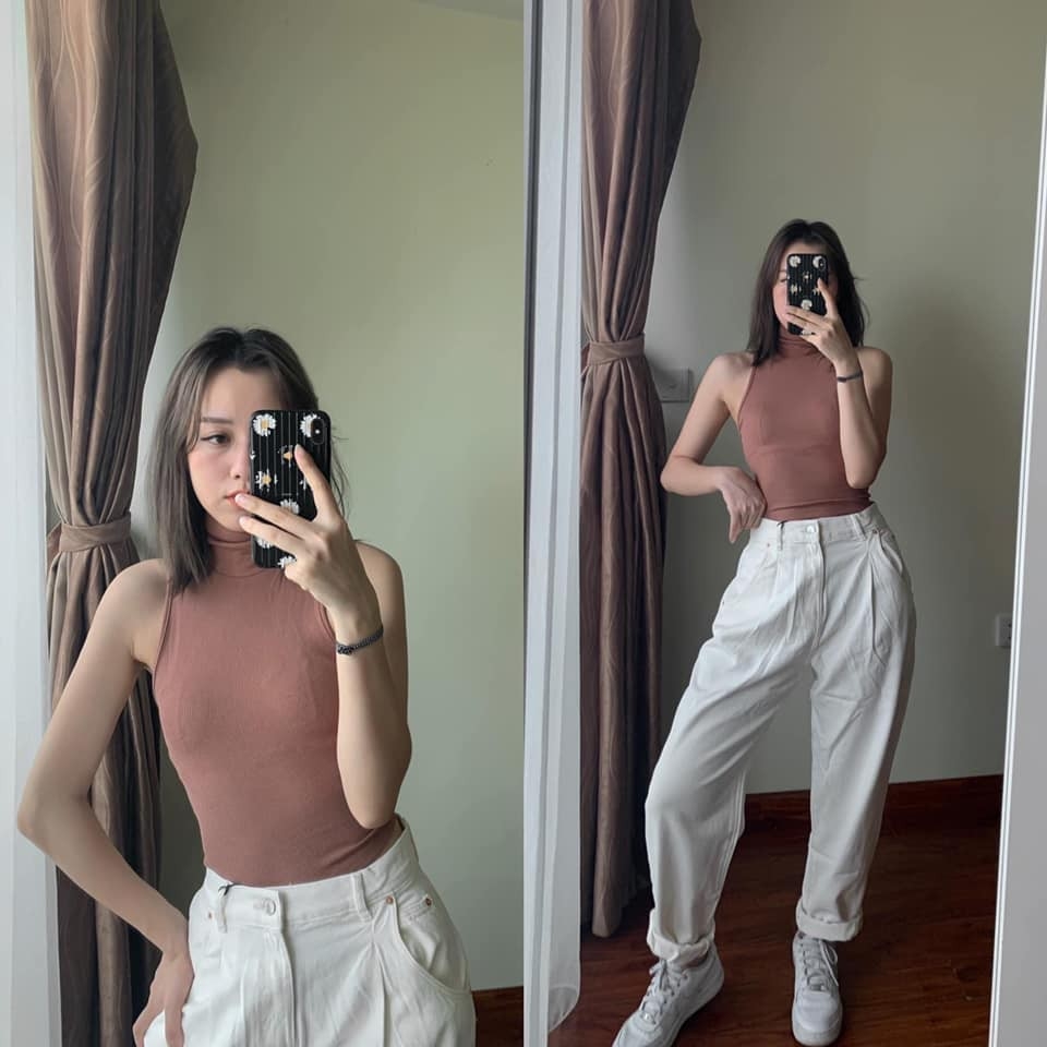 Áo sát nách cổ ống Zara Auth new tag có sẵn 3641/804 3641804