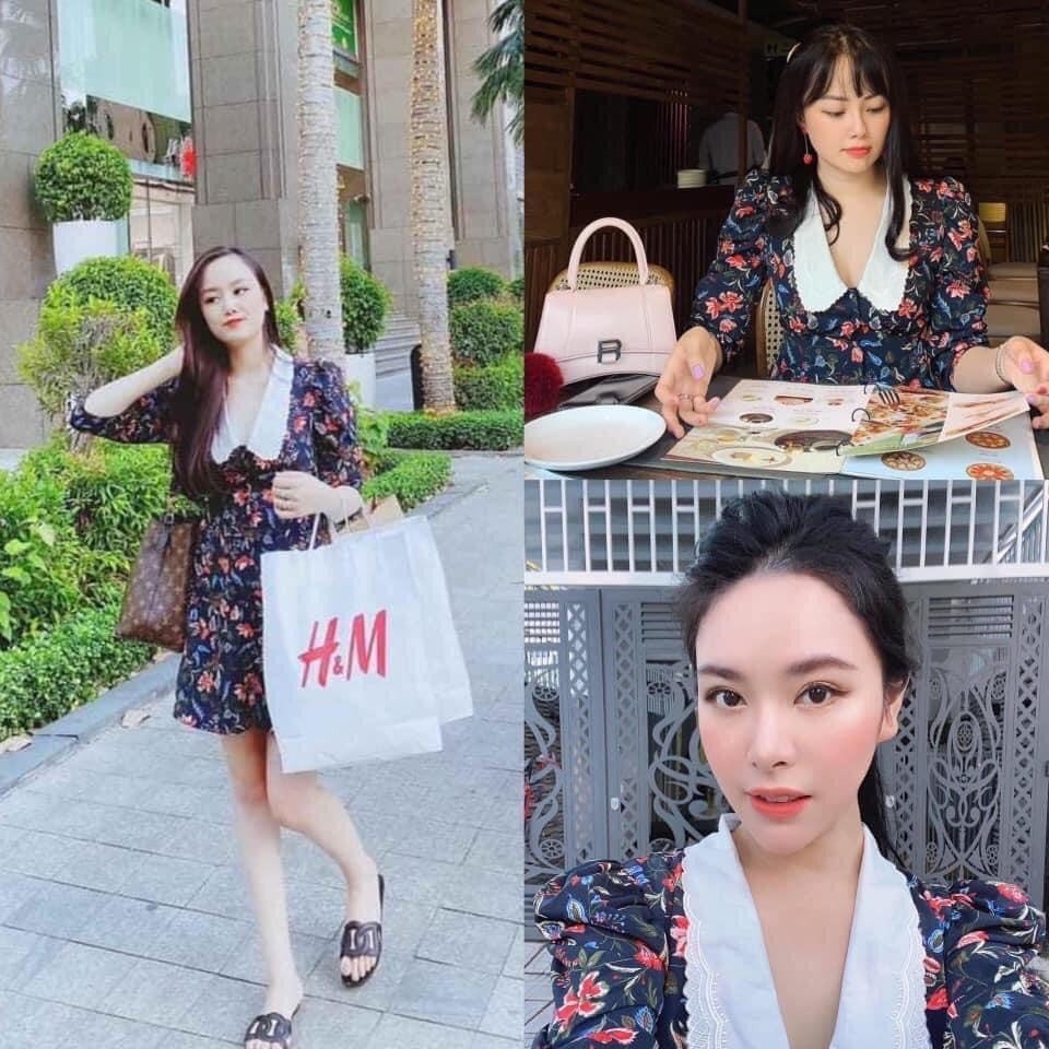 Váy hoa xòe dáng ngắn cổ V Zara Auth new tag có sẵn 2329/149 2329149