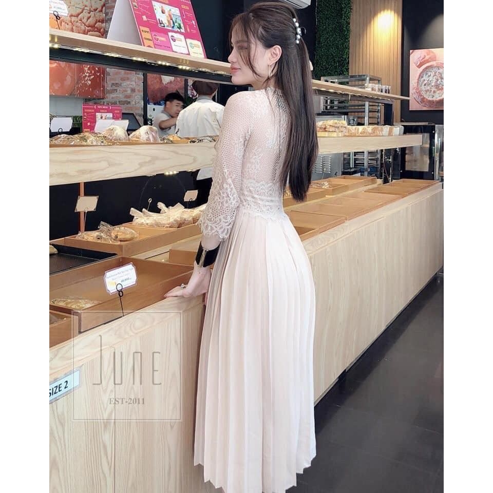 Váy dáng dài đáp ren sang trọng Zara Auth New tag có sẵn 8741/028 8741028