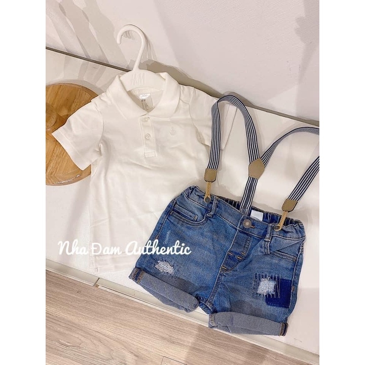 Áo trắng cổ Polo cho bé trai/bé gái H&M Auth New Tag có sẵn 0696178017