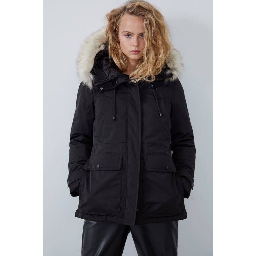 Áo khoác Parka chống nước Zara Auth new tag có sẵn 3427/206 3427206