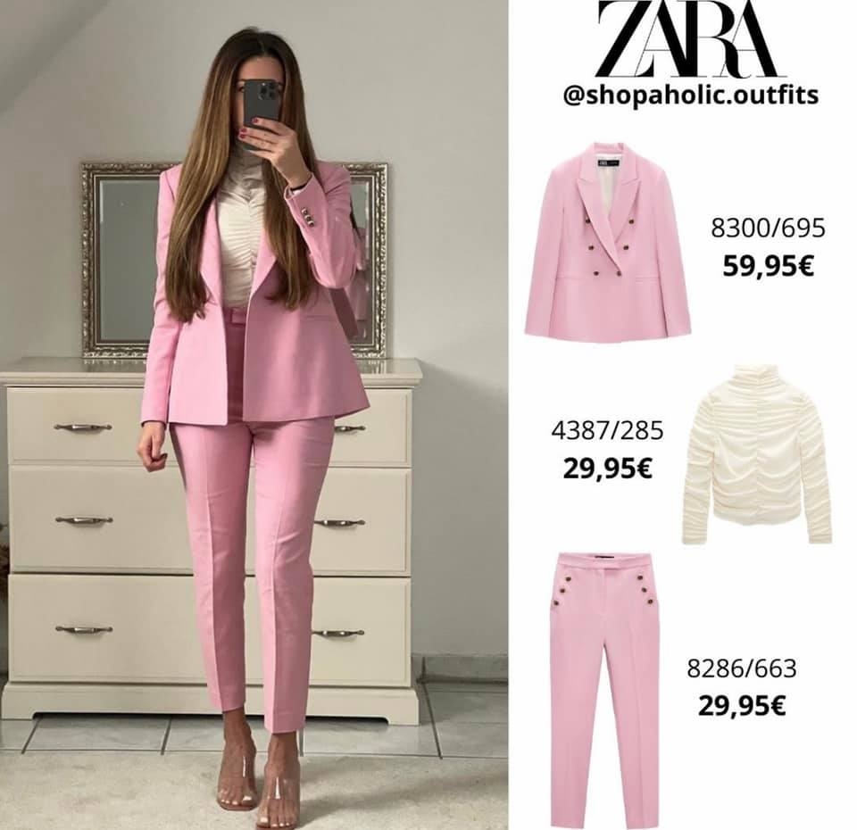 Áo kiểu nhún ngực dài tay Zara Auth New Tag có sẵn 4387/285 4387285