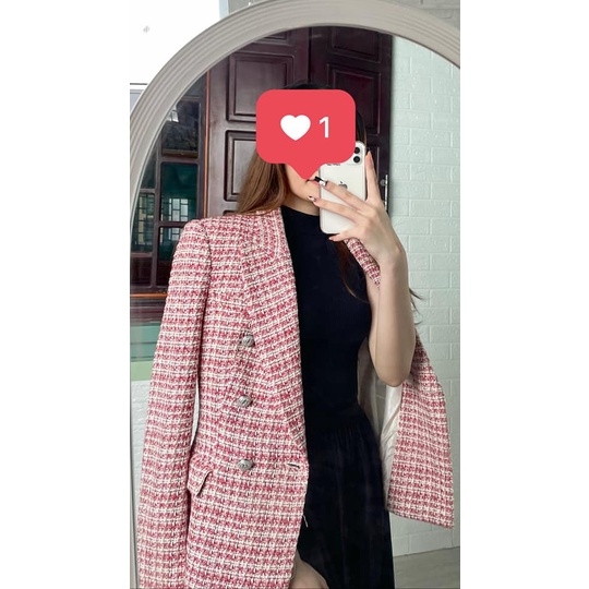 Áo khoác blazer đệm vai Zara auth new tag có sẵn 7822/107 7822107