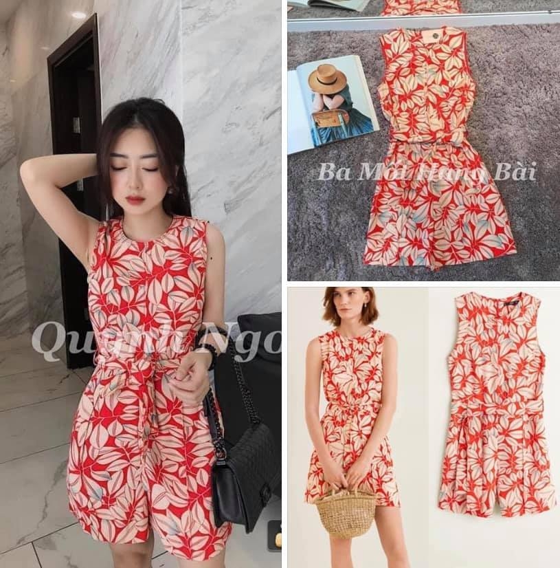 Jumpsuit dáng ngắn đai eo Mango Auth New Tag có sẵn 51970647
