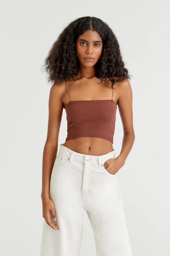 Áo hai dây croptop Pull&Bear Auth New Tag có sẵn 4241/414 4241414 4241/348 4241348
