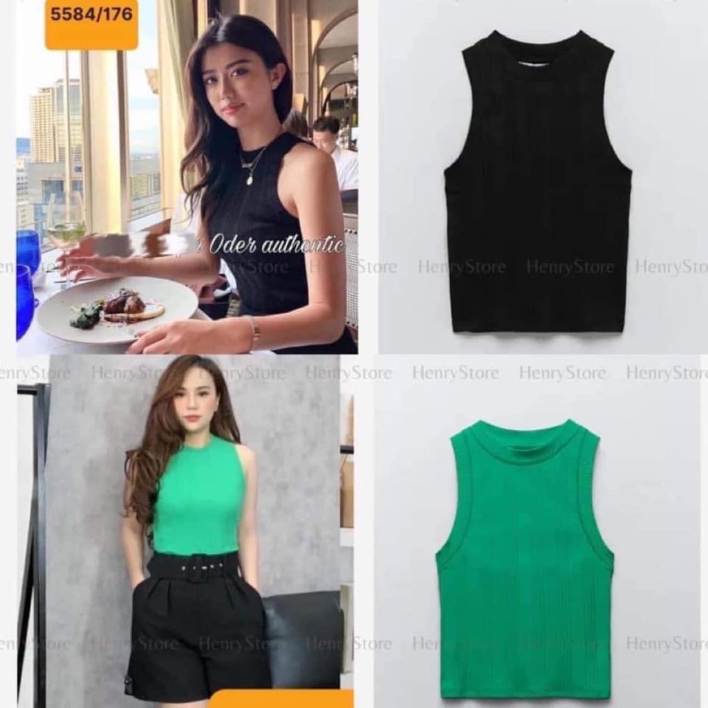 Áo ba lỗ sát nách dáng ôm Zara Auth New Tag có sẵn 5584/176 5584176