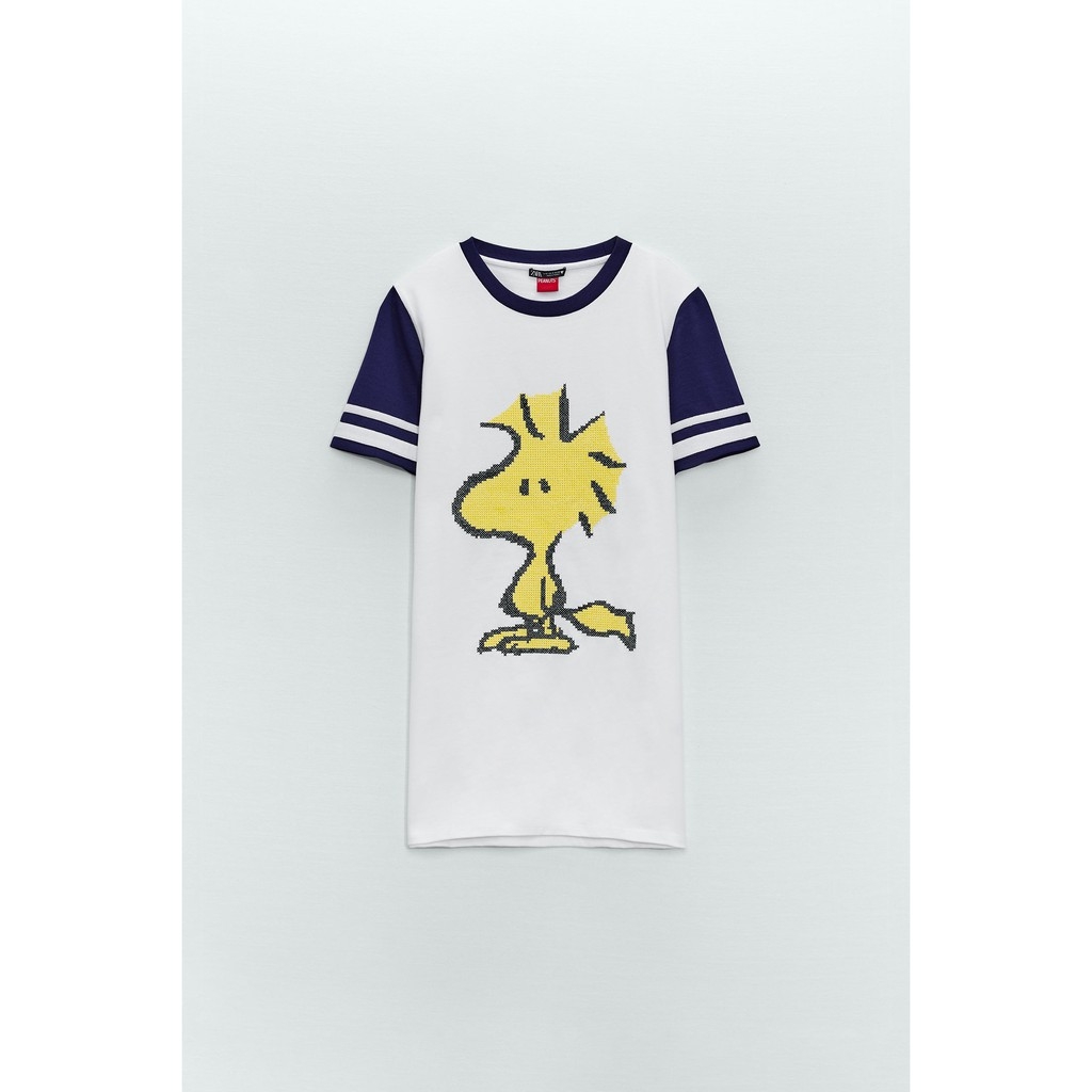 Váy dáng suông thêu Peanuts Zara Auth new tag có sẵn 1131/353 1131353 bầu có thể mặc được
