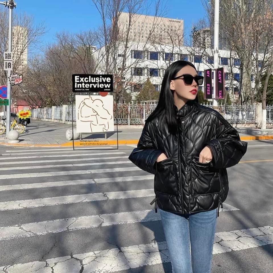 Áo Khoác Da Bomber trám dáng rộng Zara Auth New Tag có sẵn 2969/057 2969057