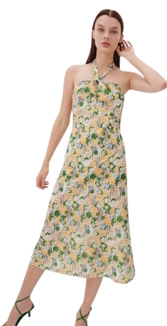 Váy lụa dáng dài cổ yếm Zara Auth New Tag có sẵn 0085/123 0085123