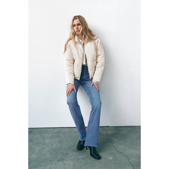 Áo khoác phao dáng ngắn túi vuông Zara Auth New Tag có sẵn 5854/236 5854236