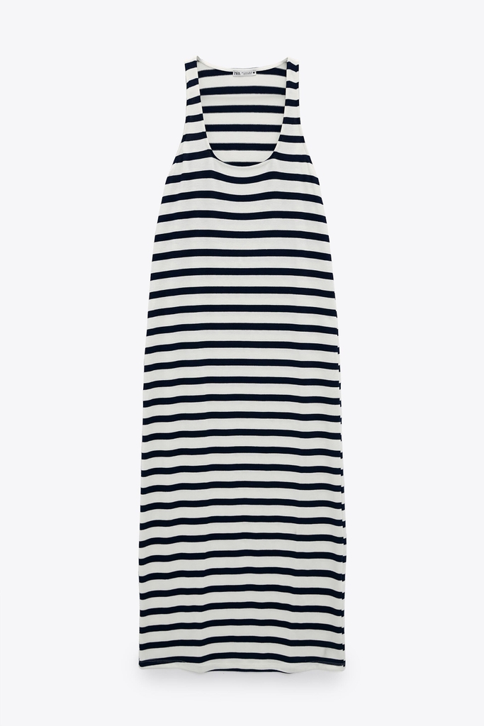 Váy hai dây dáng dài cổ rộng Zara Auth New Tag có sẵn 0264/934 0264934