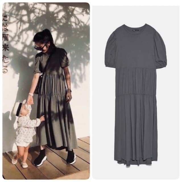 Váy tầng dáng dài chấm bi Zara Auth New Tag có sẵn 4424/307 4424307