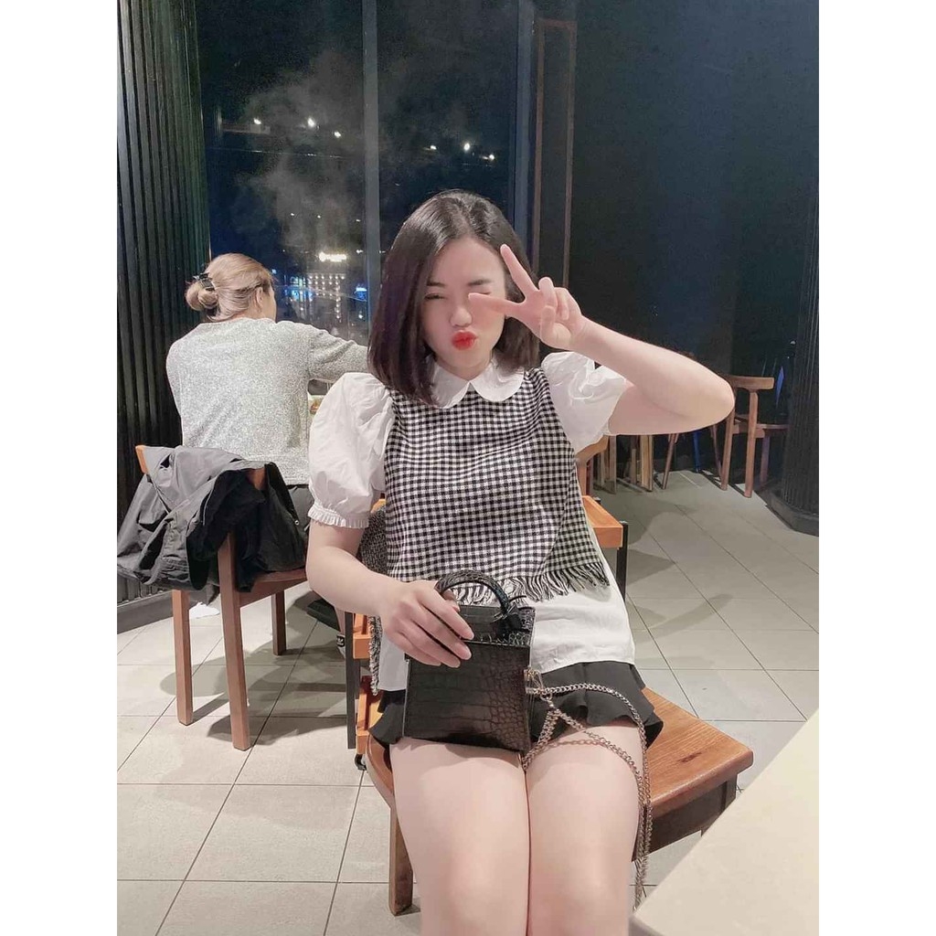 Áo sơ mi Zara phối Tweed Auth new tag có sẵn 2478/262 2478262
