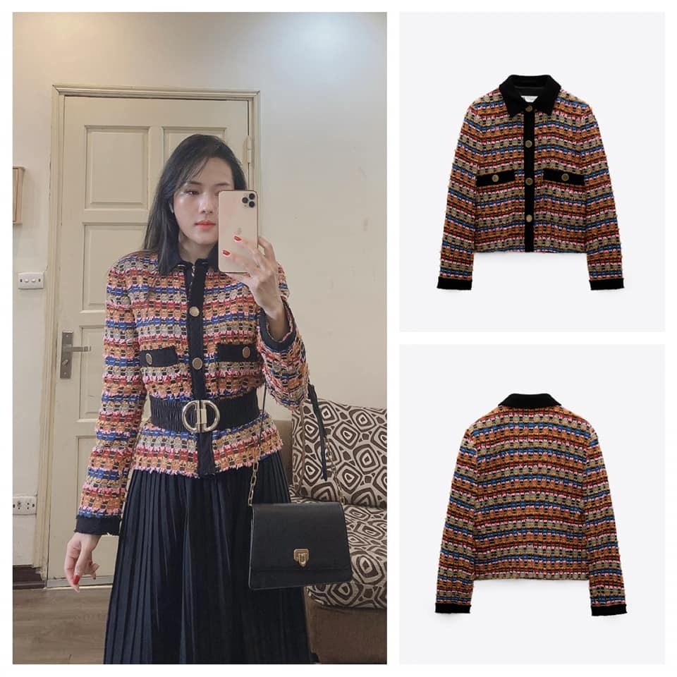 Áo khoác dạ dáng ngắn Limited Zara Auth New Tag có sẵn 8877/445 8877445